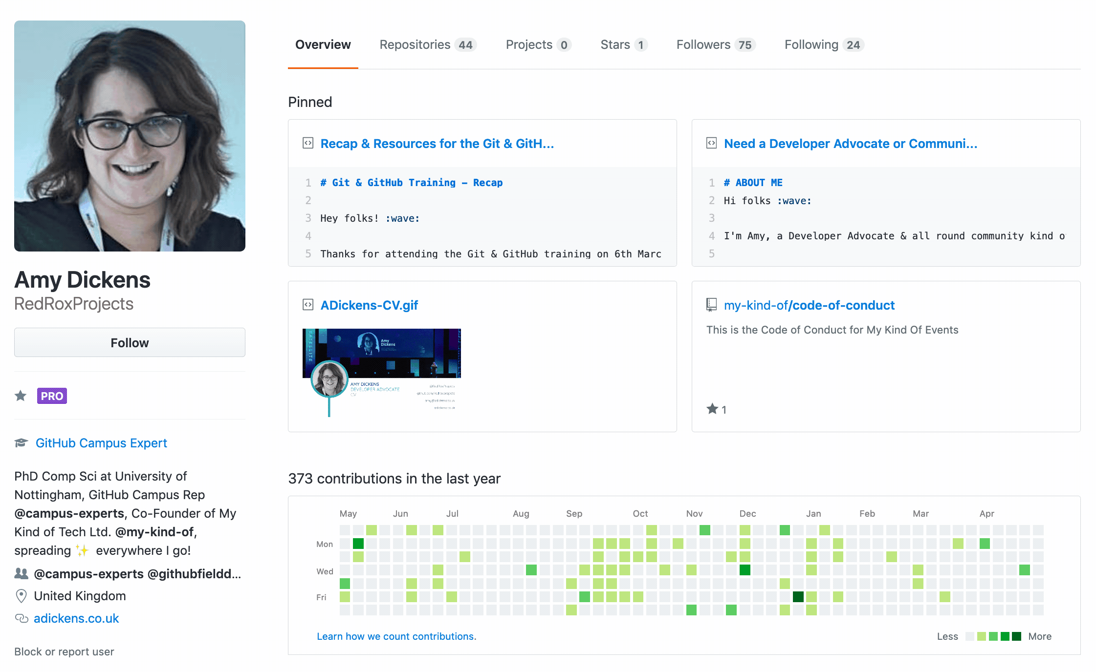 Exemplo de um Currículo no Github